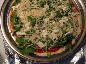 Goat Cheese and Arugula Pizza by Man Fuel: https://manfuel.wordpress.com