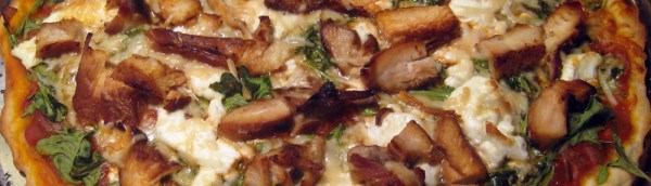 Goat Cheese and Arugula Pizza with Chicken
