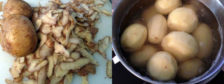 Peeling Mashed Potatoes to Make Mashed Potatoes
