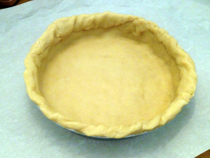 Raw Pie Crust Formed