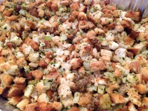 Sausage and Apple Stuffing by Man Fuel Food Blog