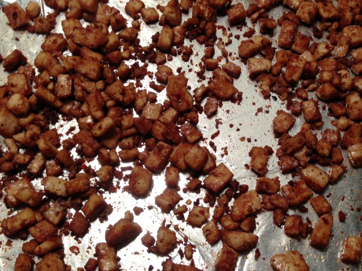 Baked Seasoned Tofu for Lettuce Wraps