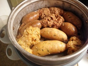 Oversteamed Pork and Crawfish Boudin