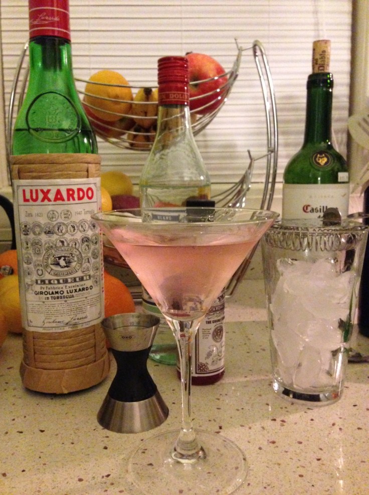 Pink Martinez - Gin Martini Recipe on Man Fuel