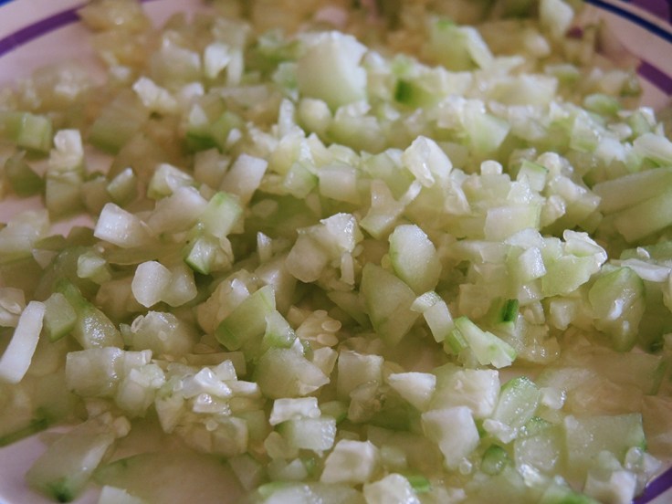 Diced Cucumbers