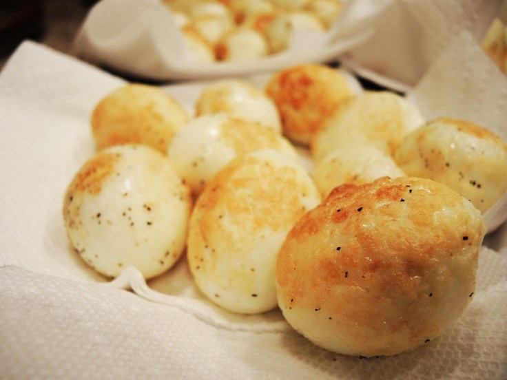 Fried Hard Boiled Eggs Closeup