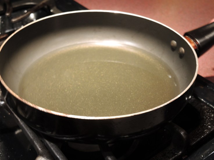 Frying Pan with Oil