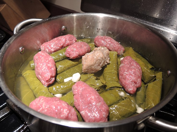 Grape Leaves Ready to Cook by Man Fuel