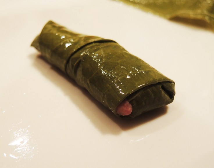 One Rolled Stuffed Grape Leaf by Man Fuel