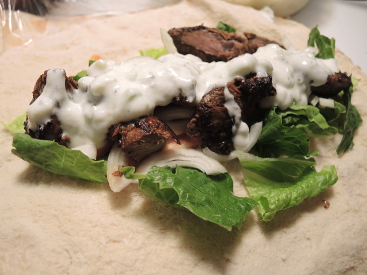 Yogurt on Lamb Roll Up