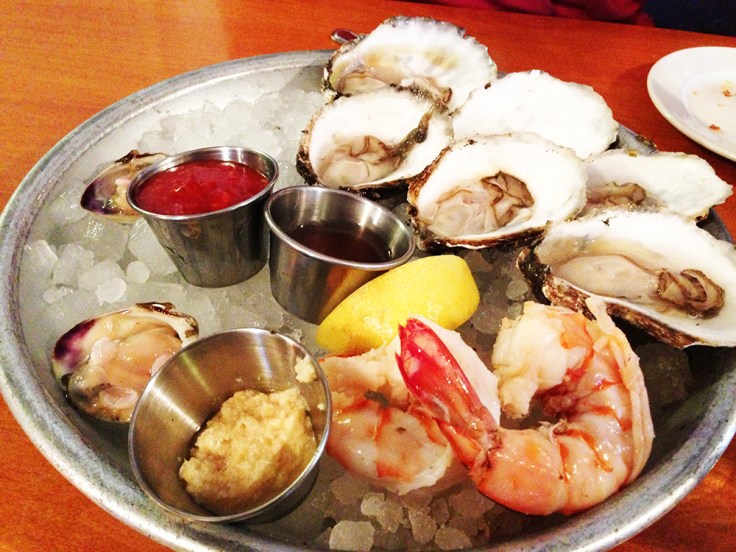 Oysters and Shrimp from Matunuck Oyster Bar