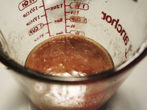 Sugar and Brown Sugar Mixed with Melted Butter