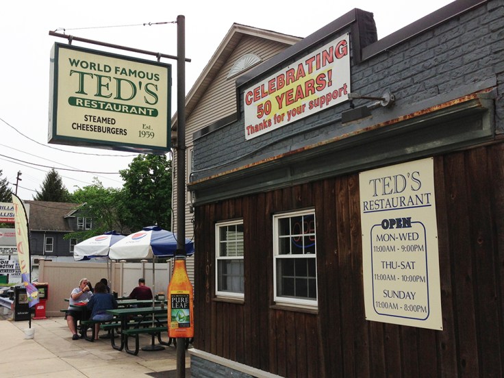 The Outside of Ted's Famous Steamed Burgers