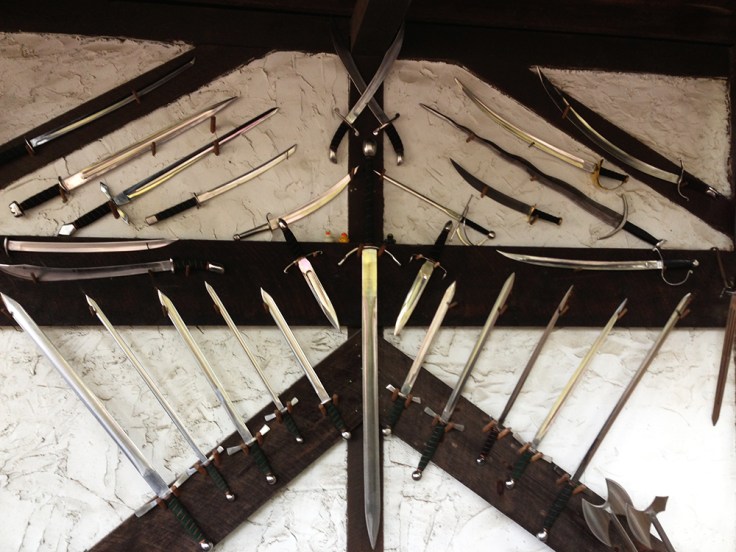 Swords at King Richard's Faire Blacksmith Shop