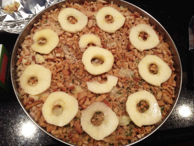 Man Fuel - Fresh Apple Slices Topping Pork Chops Baked in Stuffing