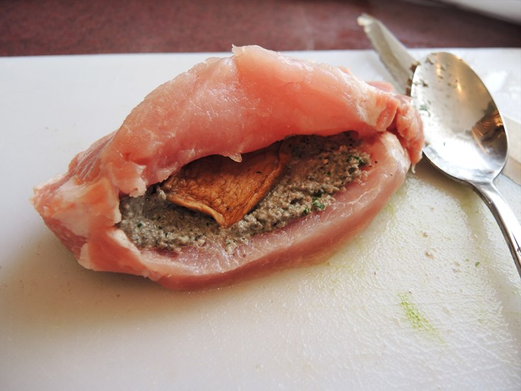 Man Fuel - Mushroom Stuffed Pork Chops