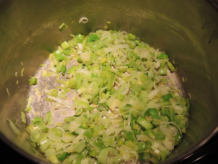 Sauteed Leek for Man Fuel's Potato Leeks Soup