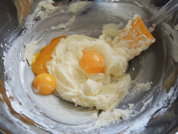 Man Fuel Food Blog - Adding Eggs to Butter Cookie Batter