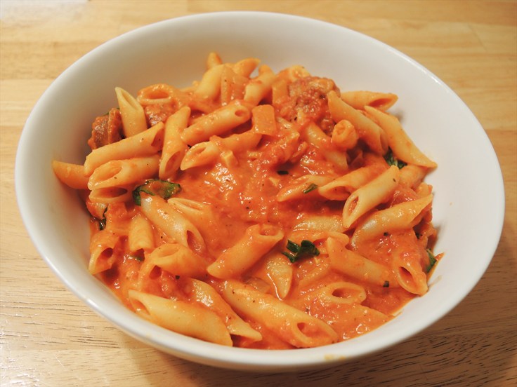 Man Fuel - Food Blog - Kayem Sweet Sausage in Pasta with Sauce