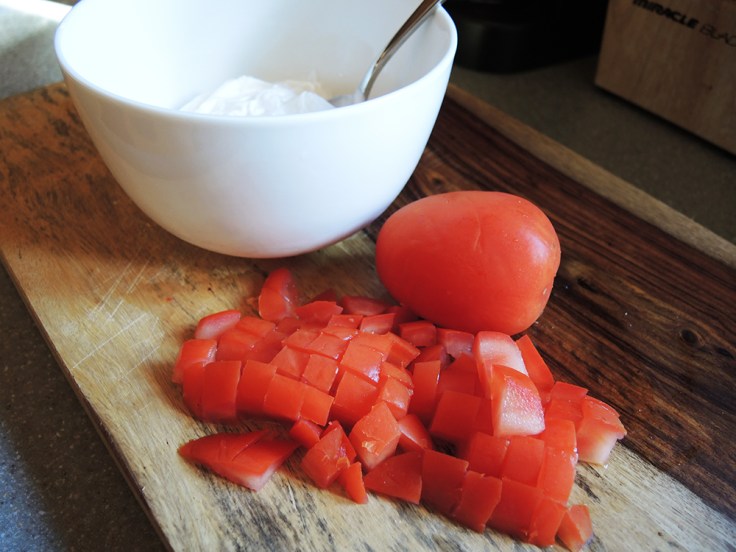Man Fuel - Food Blog - Chopped Tomatoes for Labne Dip