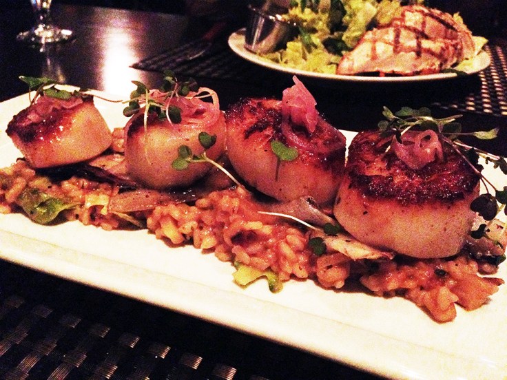 Man Fuel - a food blog - Kitchen Bar - Providence, RI - Scallops Over Risotto