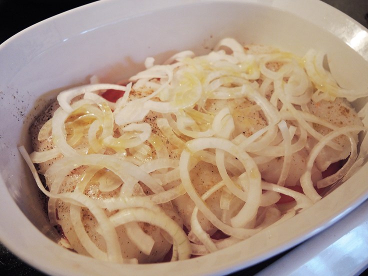 Man Fuel - food blog - Baked Cod Loin Fillets with Tomato Onion and Cumin