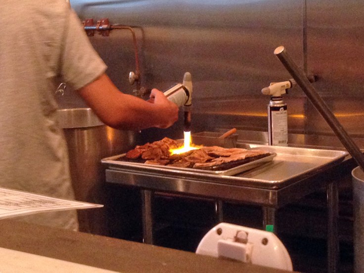 Man Fuel - Food Blog - Ken's Ramen - Providence, RI - Searing Pork