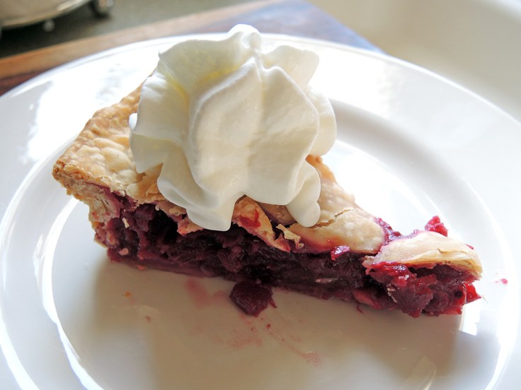 Man Fuel - Food Blog - Cranberry Pie - with Whipped Cream