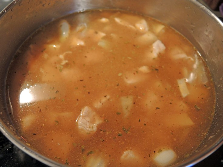 Man Fuel - Food Blog - White Bean Chicken Chili Simmering