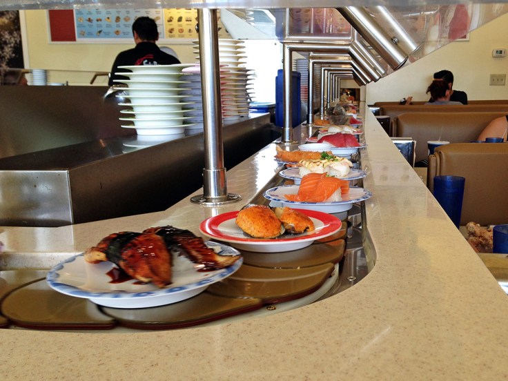 Man Fuel Food Blog Sushi Bay Kapolei, HI Converyor Belt Home