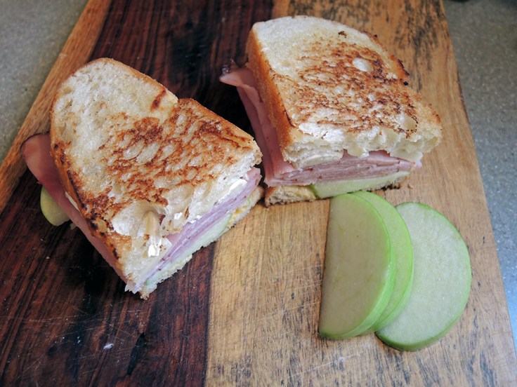 Man Fuel Food Blog - Delicious Toasted Ham, Brie, and Apple Sandwich