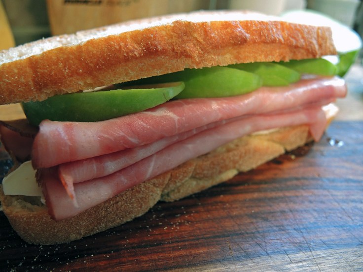 Man Fuel Food Blog - Ham, Brie, and Apple Sandwich