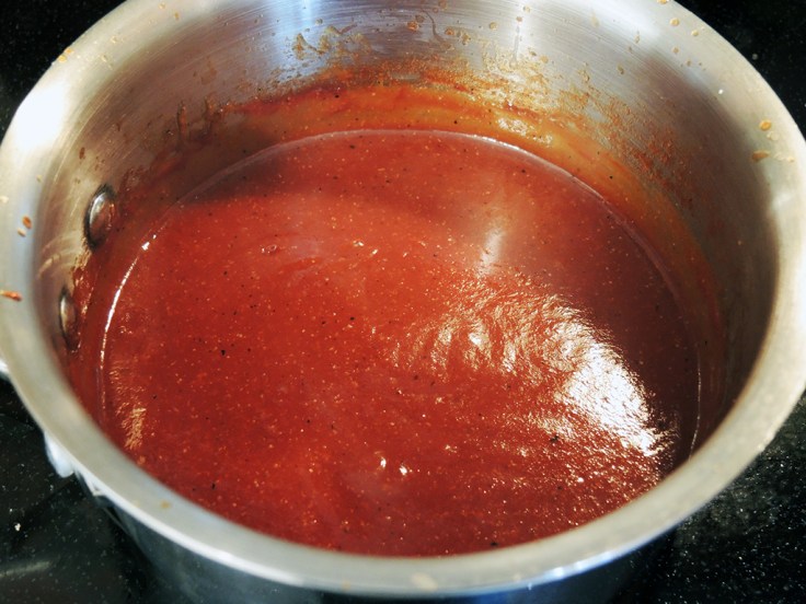 Man Fuel Food Blog - Sweet and Smoky Barbecue Sauce Simmering
