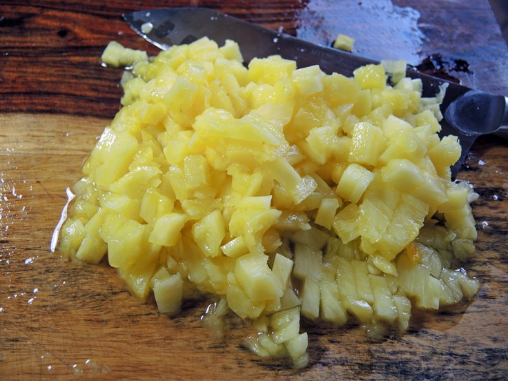 Man Fuel Food Blog - Chopped Pineapple for Mango Pineapple Salsa