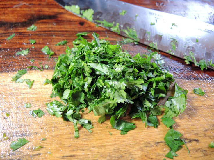 Man Fuel Food Blog - Diced Cilantro for Salsa