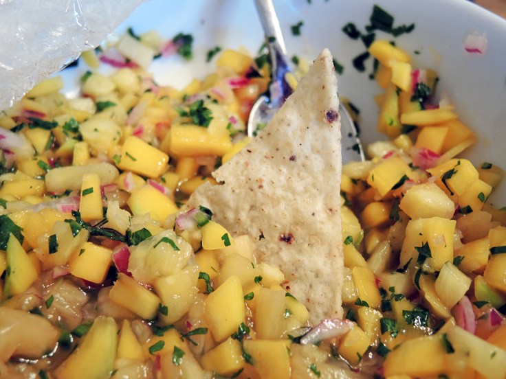 Man Fuel Food Blog - Mango Pineapple Salsa with Chips