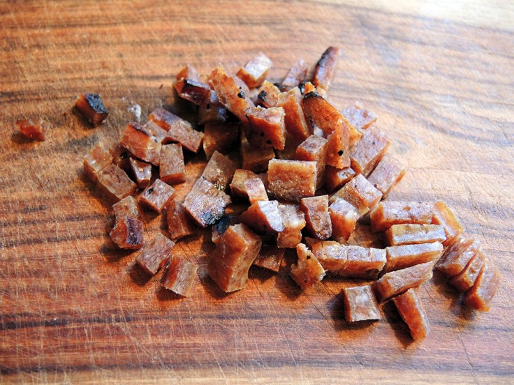 Man Fuel Food Blog - Charqs Smok'n Tender Grilled Pork Jerky Chopped for Cooking
