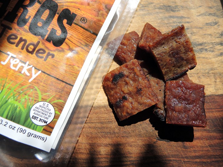 Man Fuel Food Blog - Charqs Smok'n Tender Grilled Pork Jerky Close Up