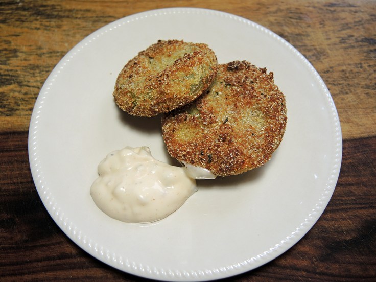 Man Fuel Food Blog - Crispy Fried Green Tomatoes with Remoulade Sauce
