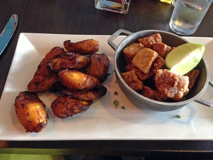 Man Fuel Food Blog - Vejigantes - Boston, MA - Chicharron and Maduros (Sweet Plantains)