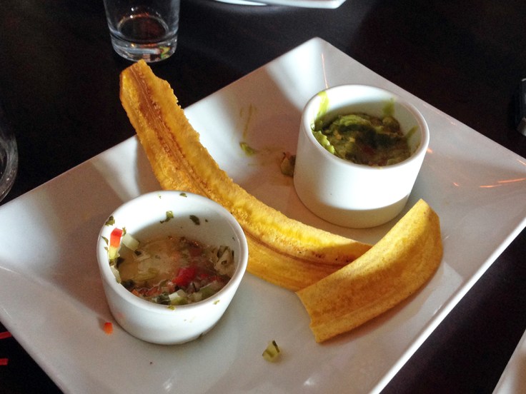Man Fuel Food Blog - Vejigantes - Boston, MA - Plantain Chips Salsa Guacamole