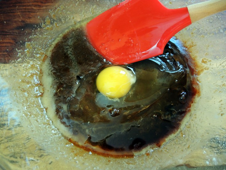 Man Fuel Food Blog - Blondies Recipe - Melted Butter with Brown Sugar and Egg