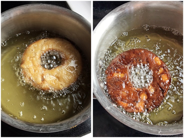 Man Fuel Food Blog - Frying Apple Cider Doughnuts