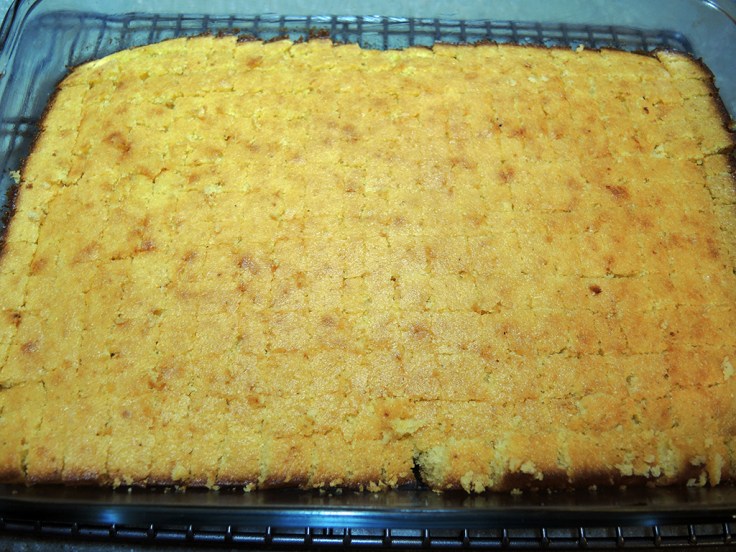 Man Fuel Food Blog - Cornbread Cut into Cubes