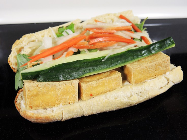 Fried Tofu Banh Mi Sandwich