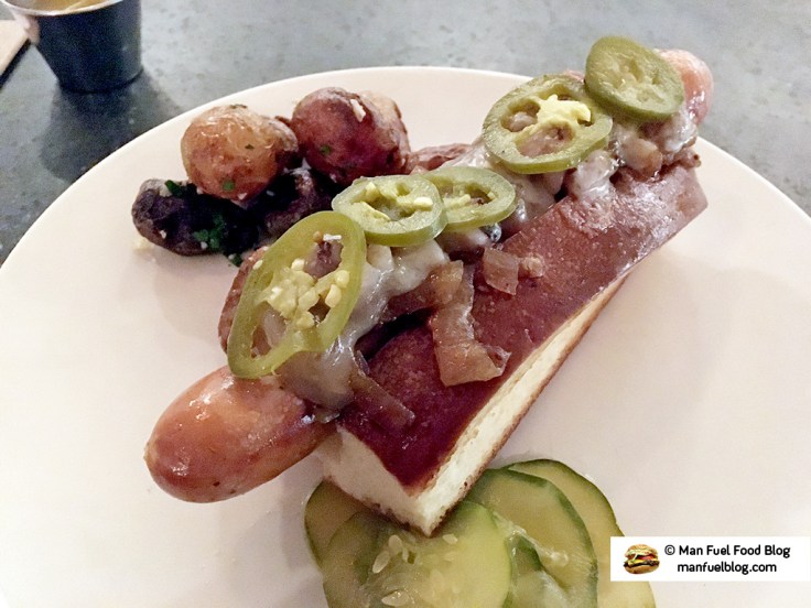 Man Fuel Food Blog - Bayberry Beer Hall Review - Hot Dog