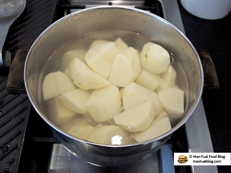 Man Fuel Food Blog - Shepherds Pie Boiling Potatoes