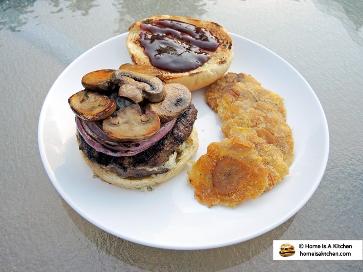 Home Is A Kitchen - Food Blog - Red White and Blue Burger w BBQ Sauce