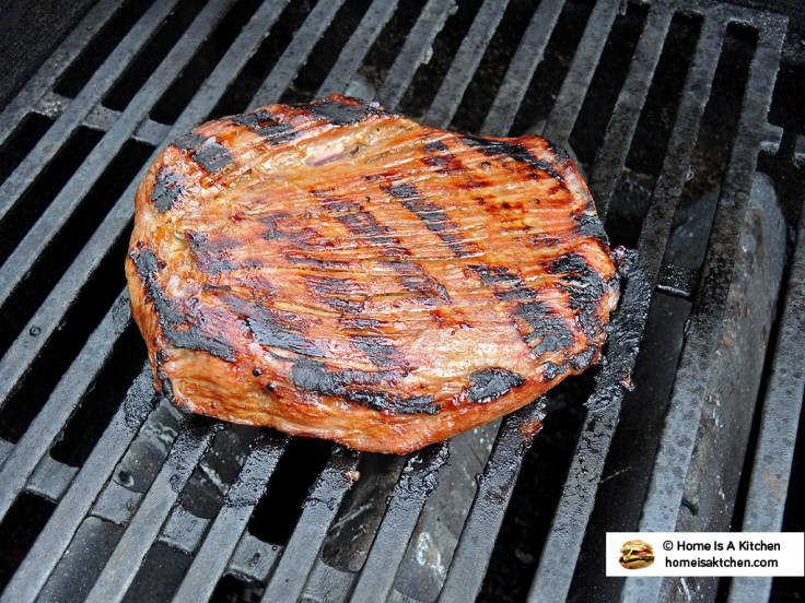 Home Is A Kitchen - Budweiser Steak Marinade Bag - Flank Steak Grilled