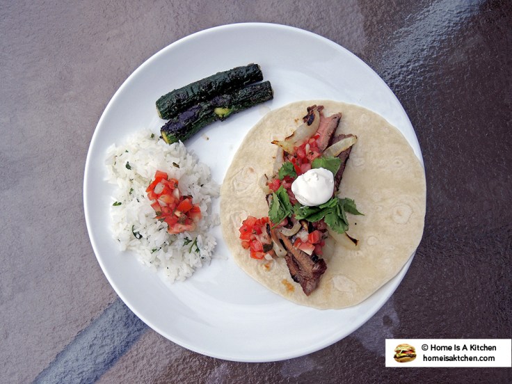 Home Is A Kitchen - Budweiser Steak Marinade Bag - Grilled Marinated Flank Steak Tacos